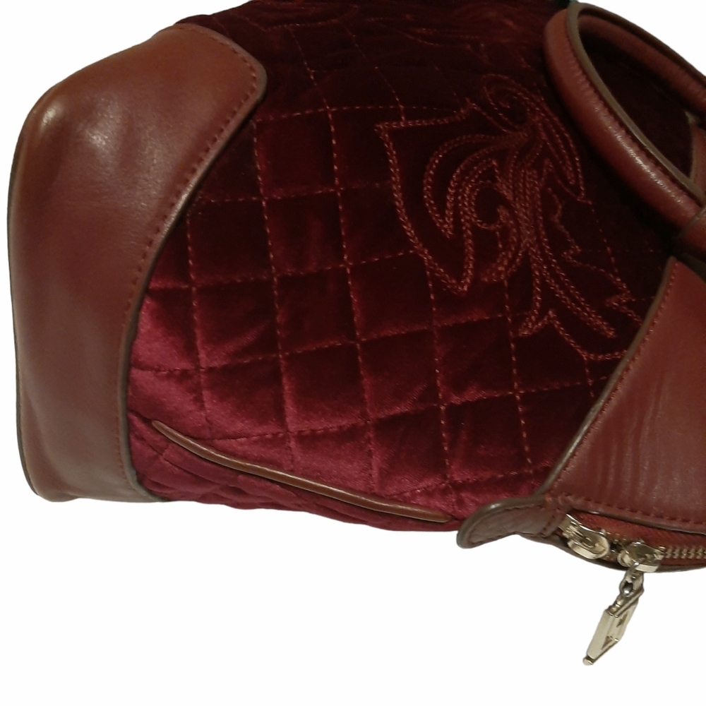 VERSACE Vanitas Athena Quilted Velvet Satchel - Picture 7 of 12